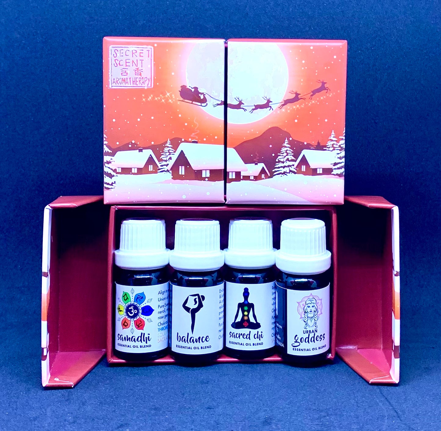 XMAS SPECIAL - any 4 essential oils or oil blends, mix & match your favourites in gift box