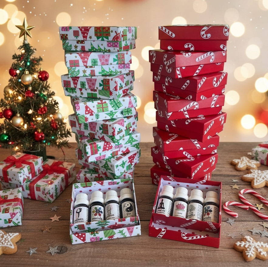 XMAS SPECIAL - any 4 essential oils or oil blends, mix & match your favourites  in gift box